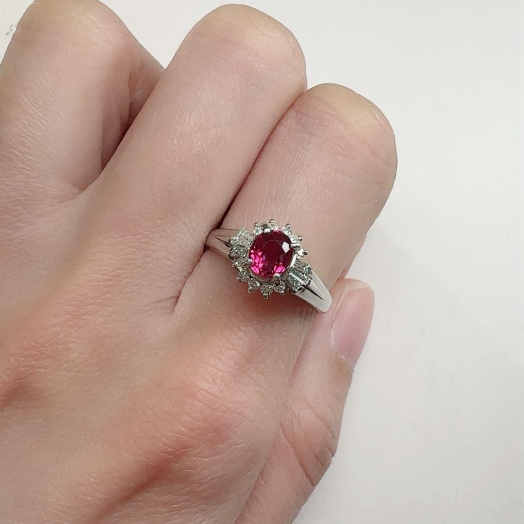 【美品】PT900 ルビー 0.8ct リング