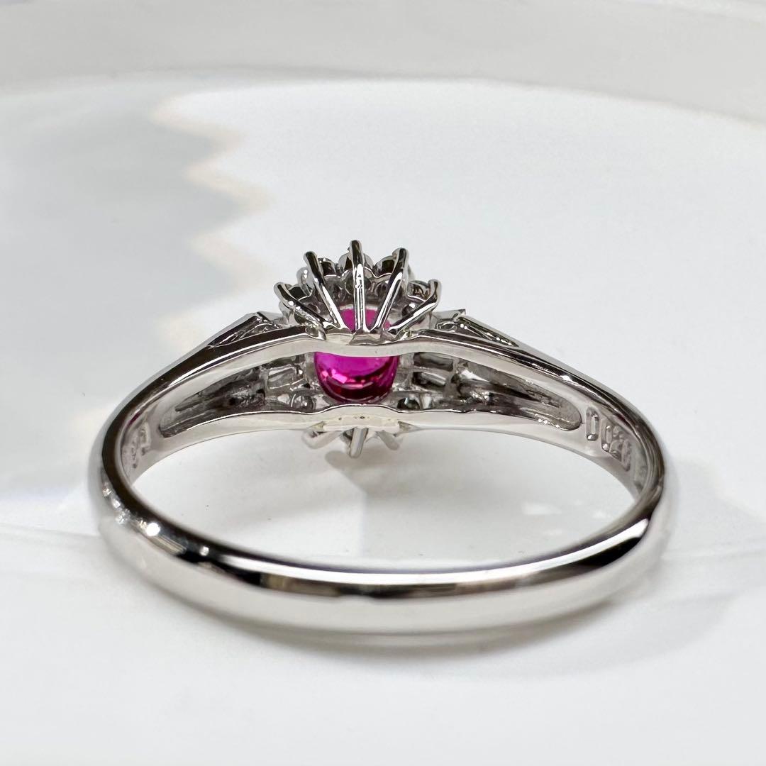 【美品】PT900 ルビー 0.8ct リング