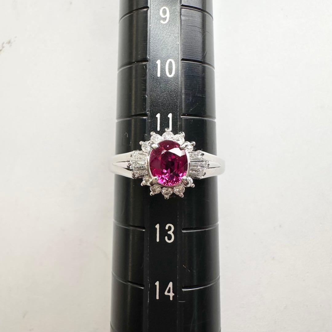 【美品】PT900 ルビー 0.8ct リング
