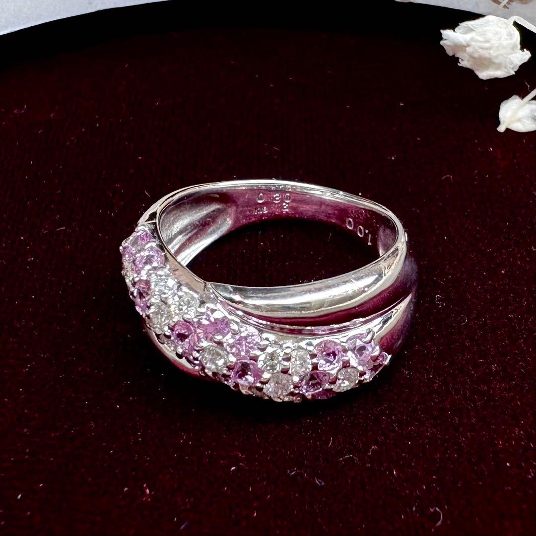 【K18】ピンクサファイア1.0ct リング