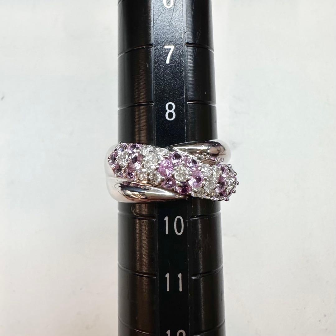 【K18】ピンクサファイア1.0ct リング