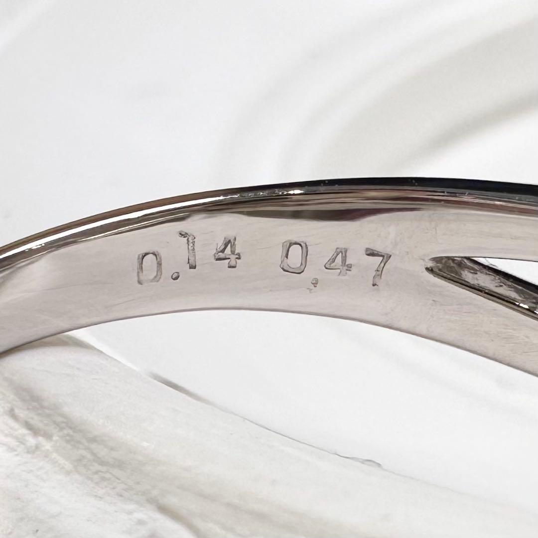 PT900 パライバトルマリン0.14ct ダイヤモンドリング