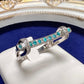 PT900 パライバトルマリン0.14ct ダイヤモンドリング