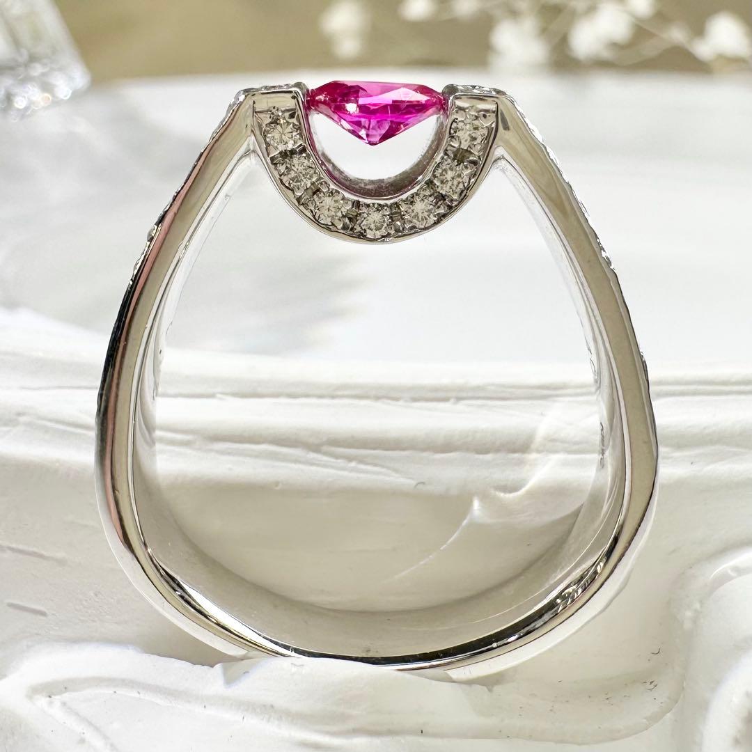 【K18】ピンクサファイア 0.40ct リング