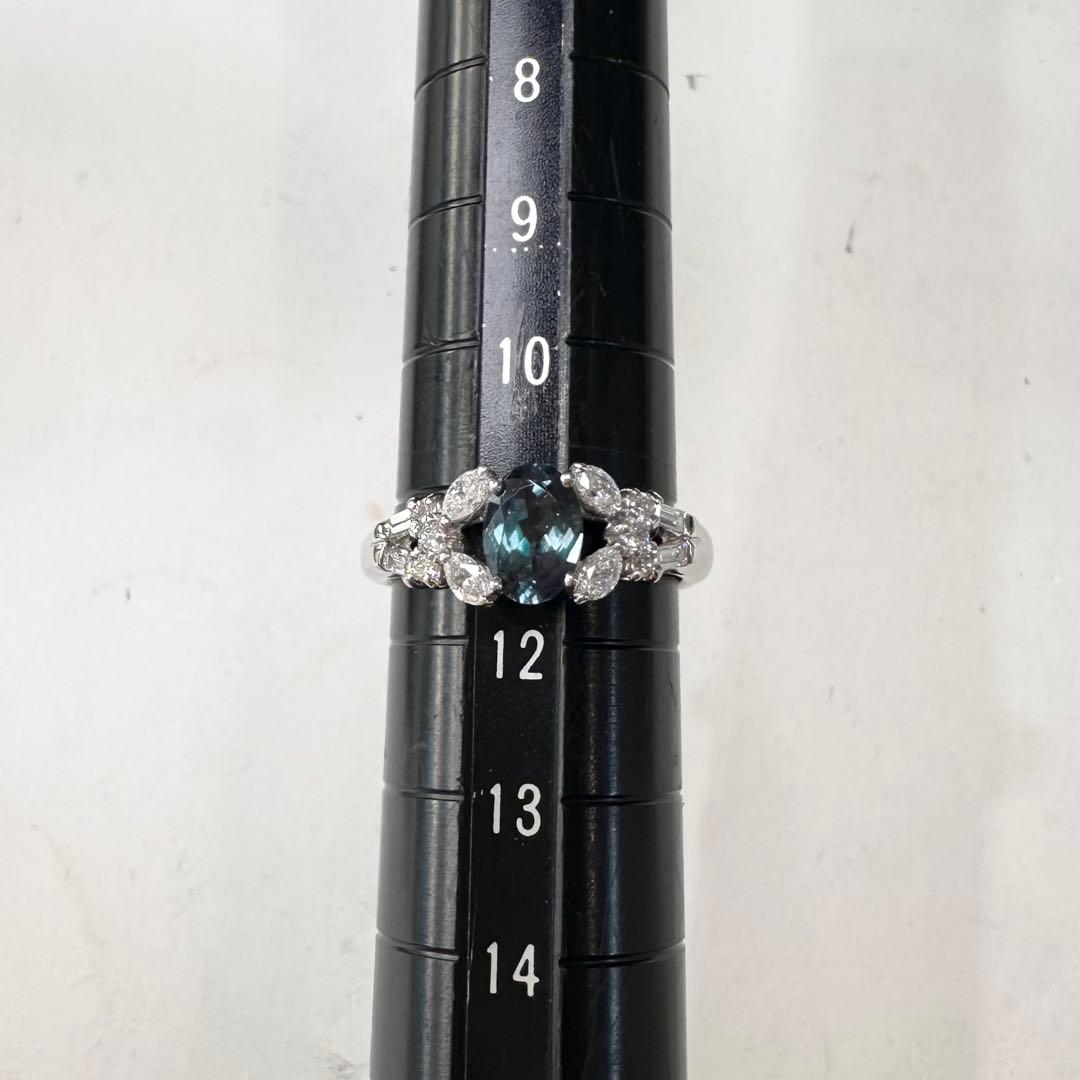 PT900 アレキサンドライト ダイヤモンド リング 0.88ct 希少石