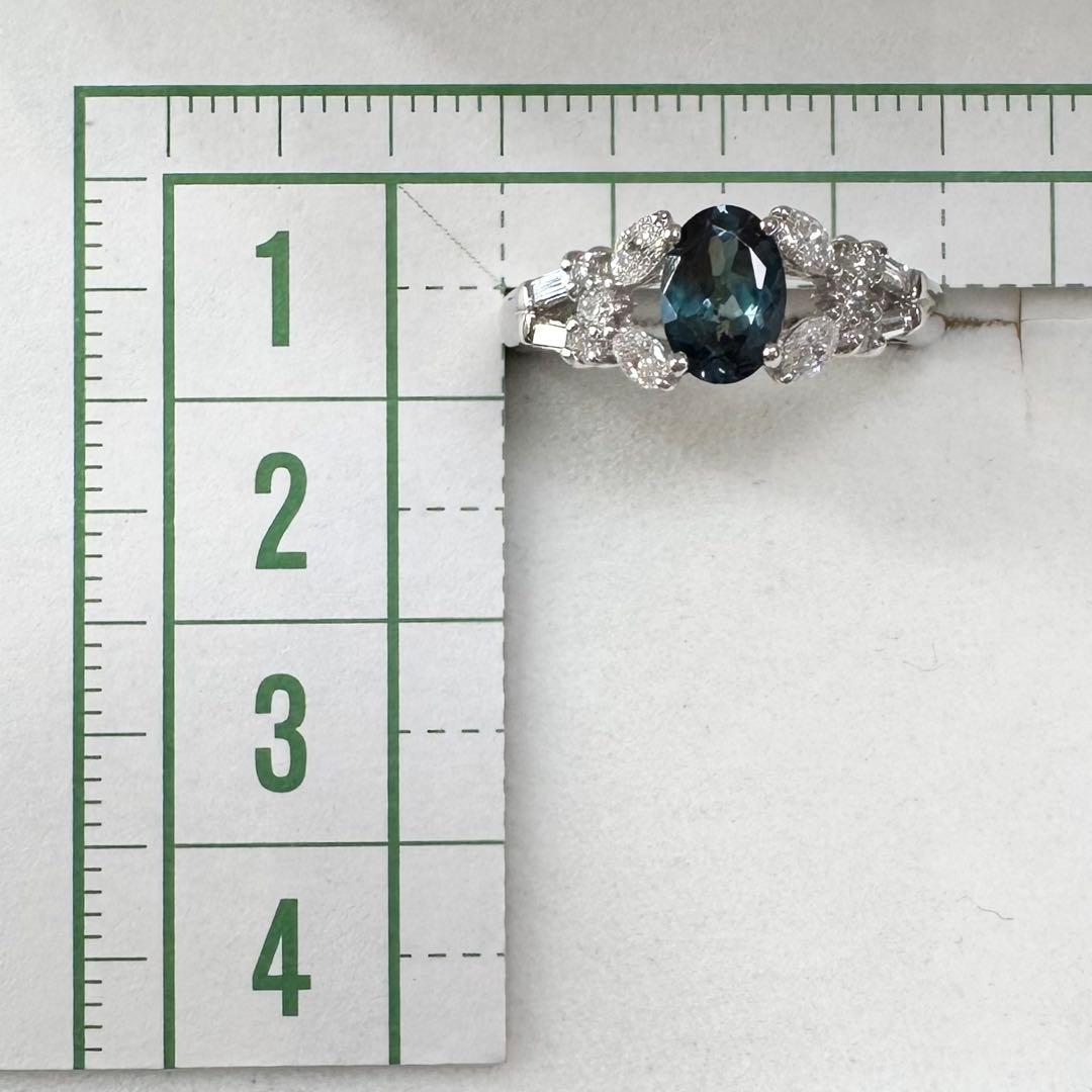 PT900 アレキサンドライト ダイヤモンド リング 0.88ct 希少石