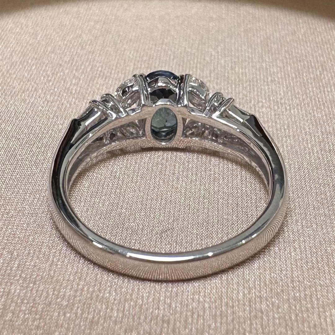PT900 アレキサンドライト ダイヤモンド リング 0.88ct 希少石