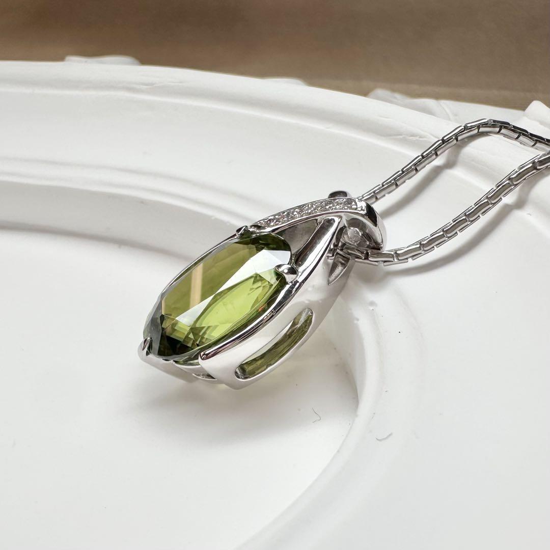 【K18】緑よりキラキラスフェーン 7.31ct ネックレス　上品