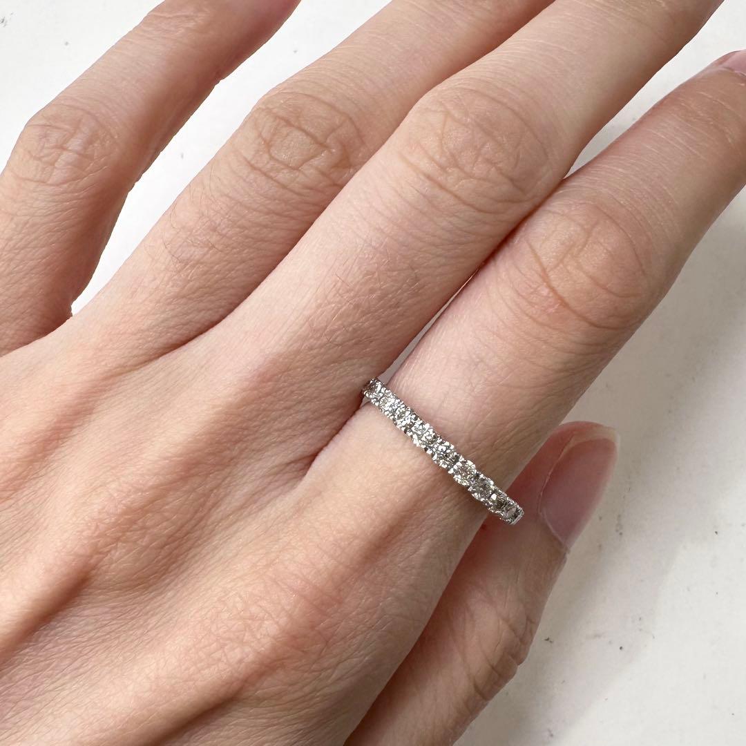 PT900 ダイヤモンド ハーフエタニティ リング 0.46ct
