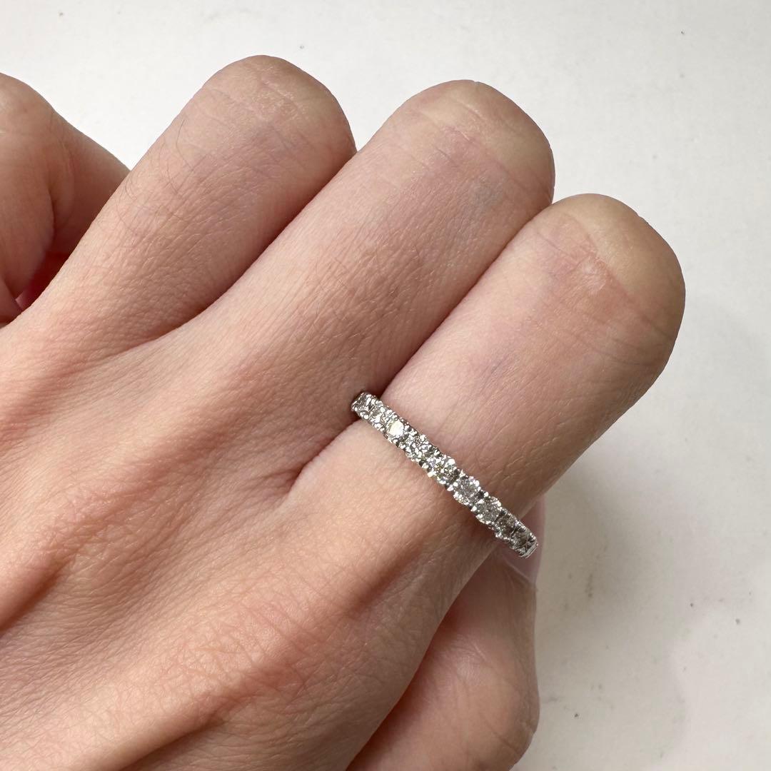 PT900 ダイヤモンド ハーフエタニティ リング 0.46ct