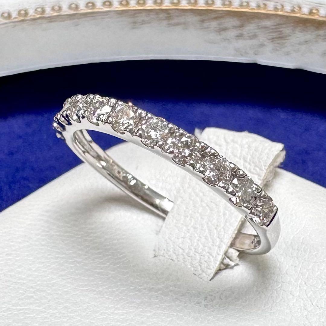 PT900 ダイヤモンド ハーフエタニティ リング 0.46ct