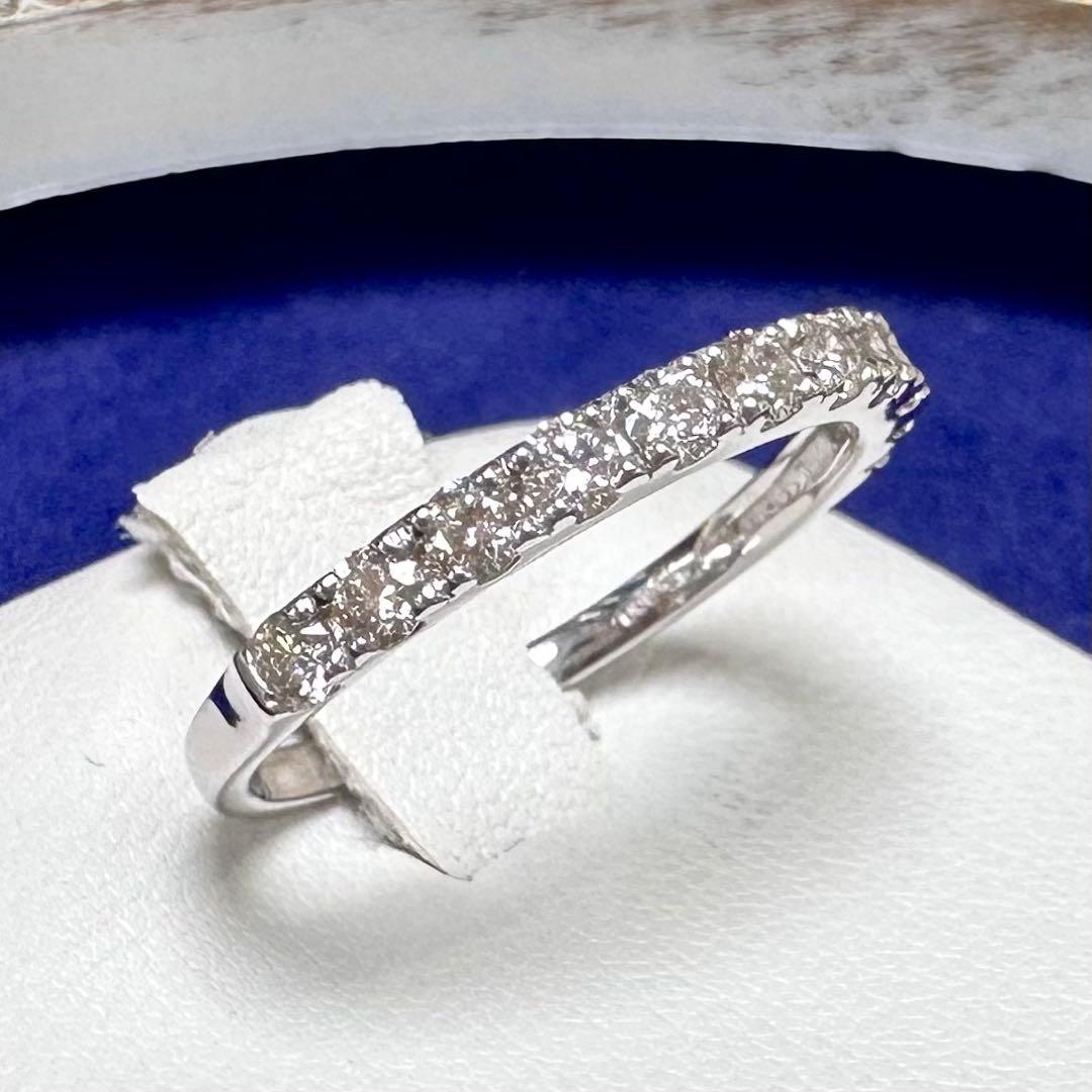 PT900 ダイヤモンド ハーフエタニティ リング 0.46ct