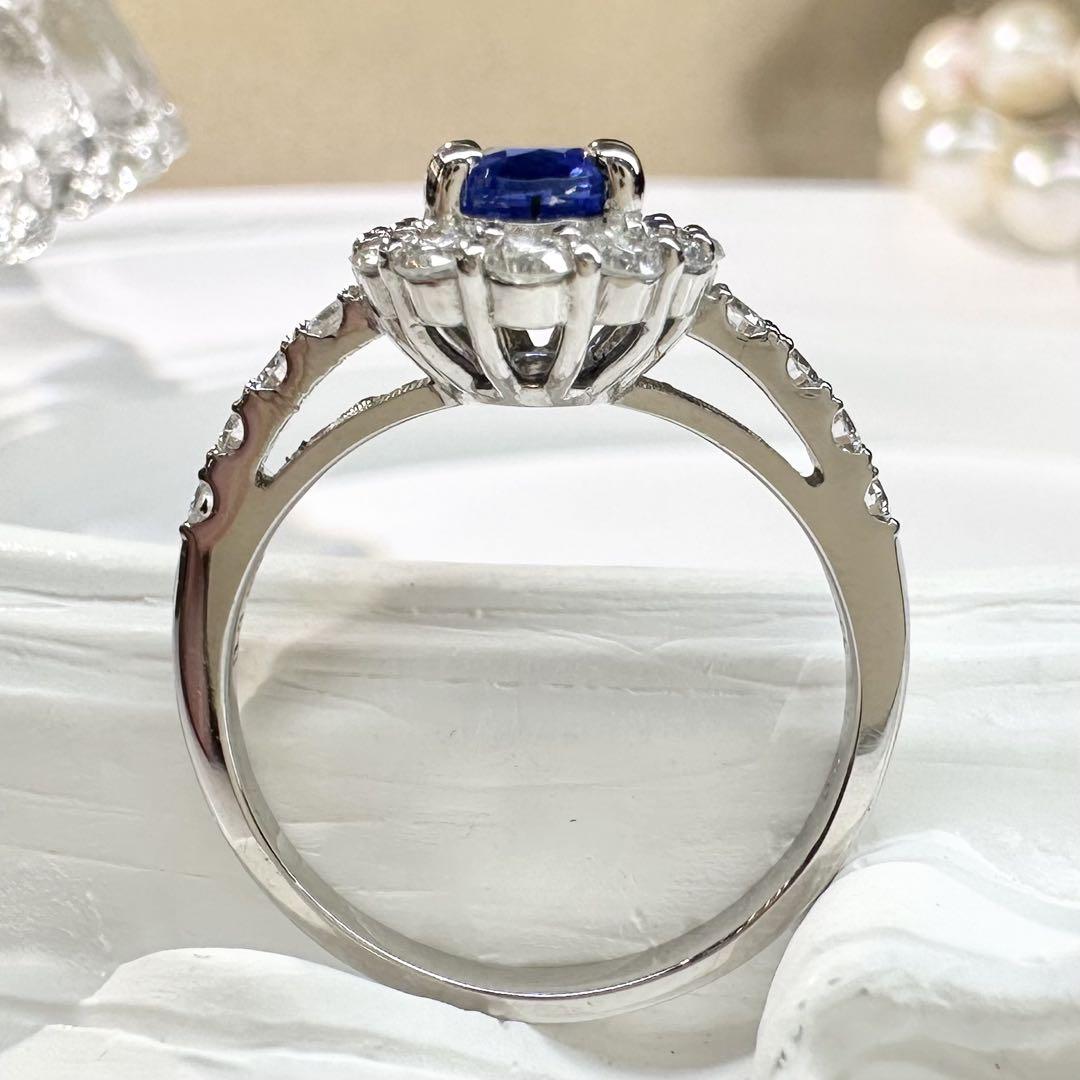 【NO HEAT】PT900 サファイア1.39ct リング 非加熱