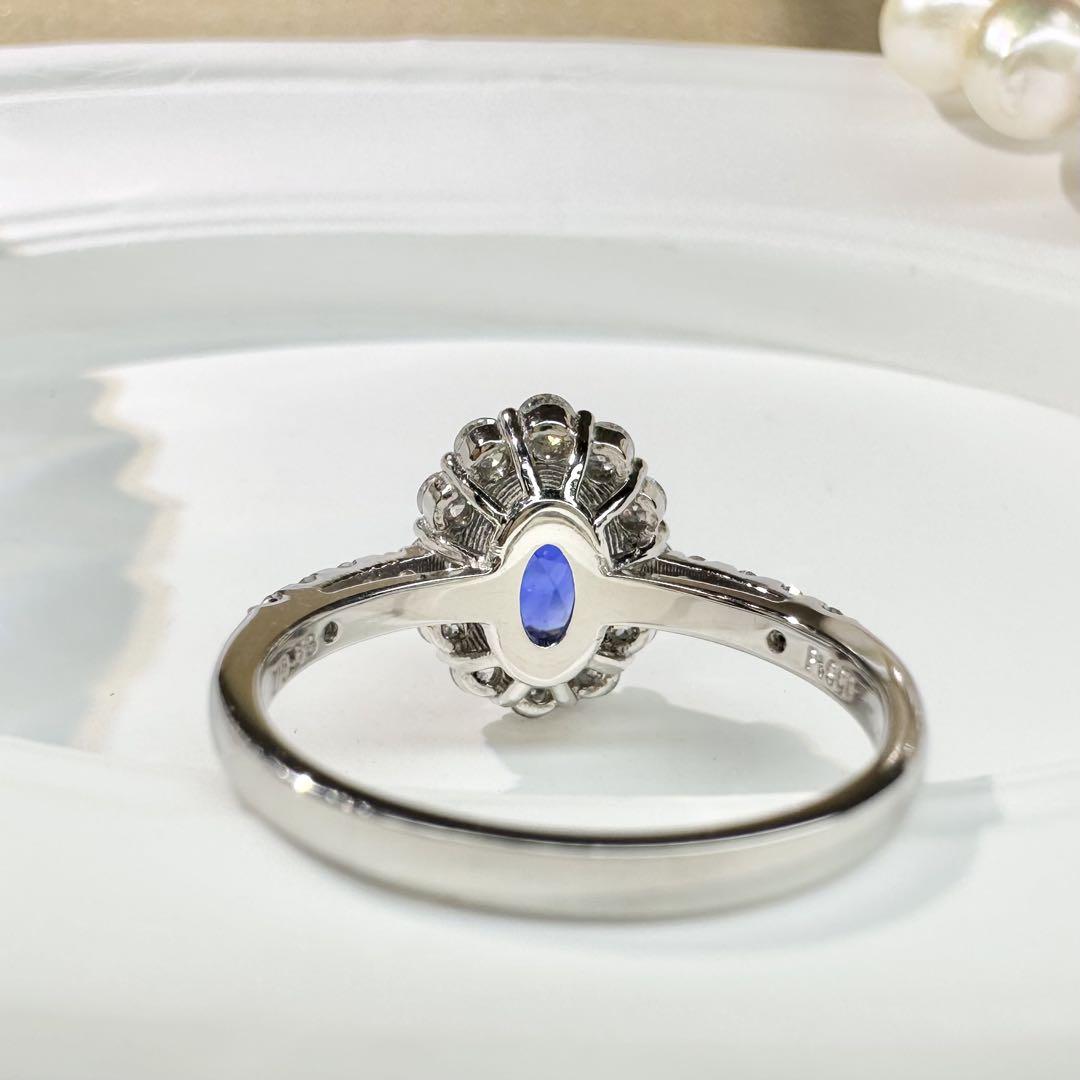 【NO HEAT】PT900 サファイア1.39ct リング 非加熱