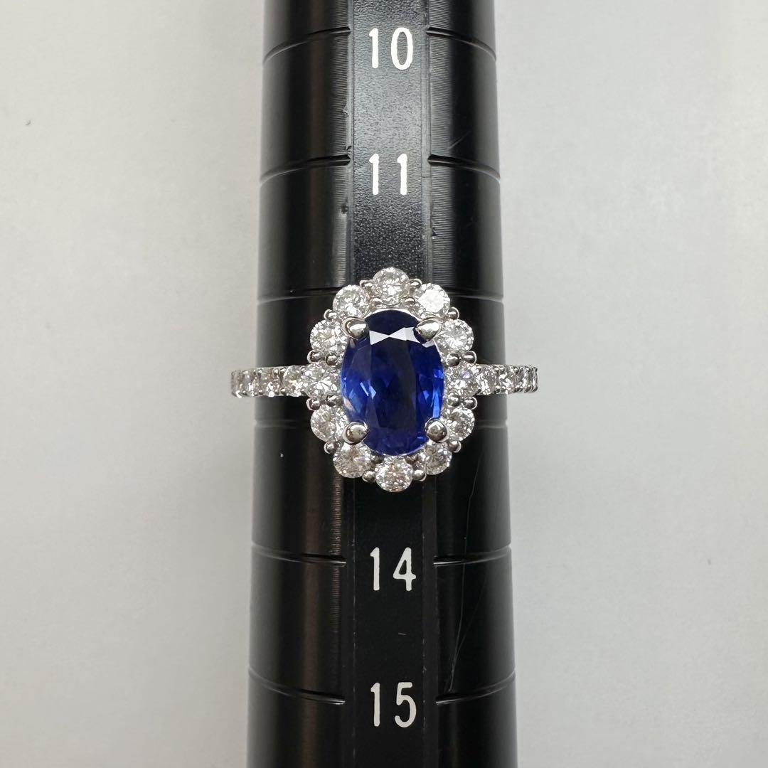 【NO HEAT】PT900 サファイア1.39ct リング 非加熱