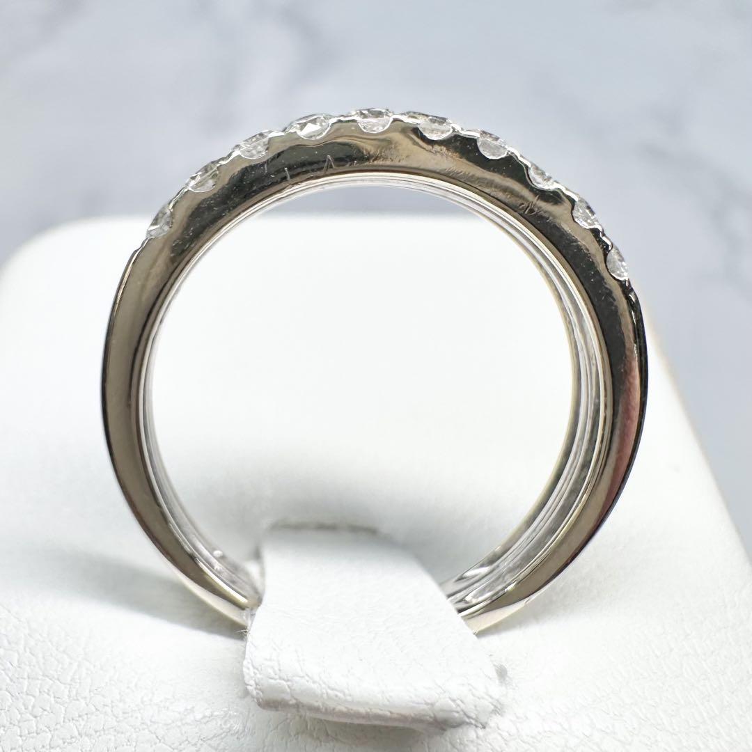 【K18WG】ダイヤモンド0.30/0.25ctリング エタニティ　重ねつけ