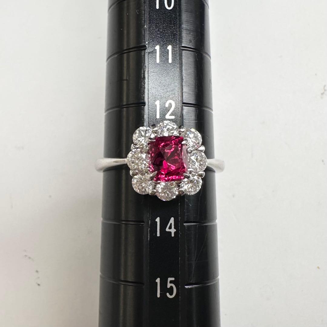 【美品】PT950 ブラジル産スピネル 1.09ct リング