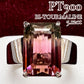 PT900 ウォーターメロントルマリン リング　5.12ct 大粒