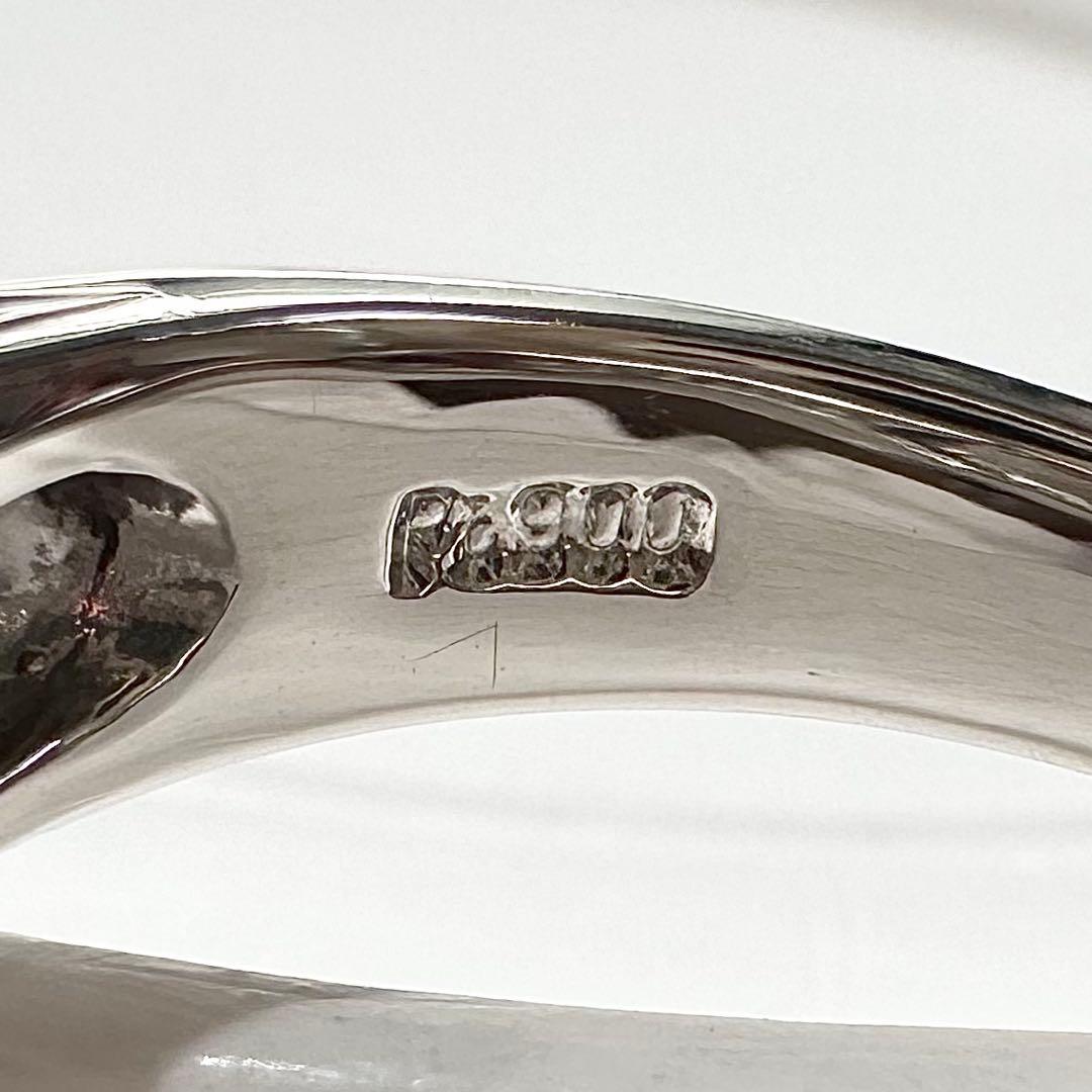 PT900 ウォーターメロントルマリン リング　5.12ct 大粒