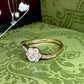 【K18】ダイヤモンド 0.3ct リング 花デザイン
