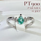 【美品】PT900 パライバトルマリン 0.30ct ダイヤモンド リング