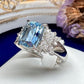 【美品】PT900 アクアマリン 3.18ct リング