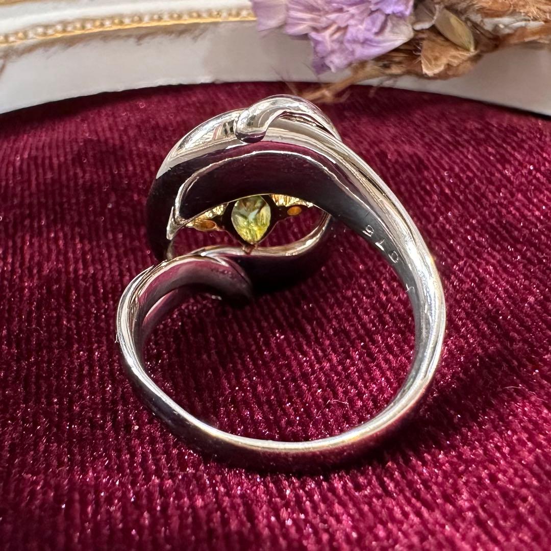 【美品】K18/PT900トルマリン0.75ct リング