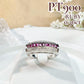 【美品】Pt900 ルビー 0.36ct ラインデザイン リング ダイヤ