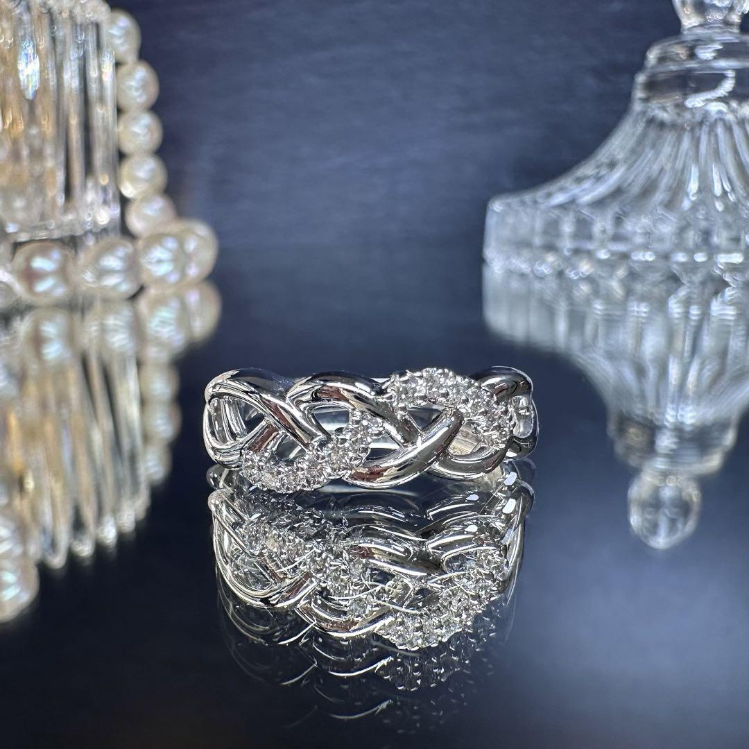 【TASAKI 田崎】K18 ホワイトゴールド ダイヤ0.11ctリング