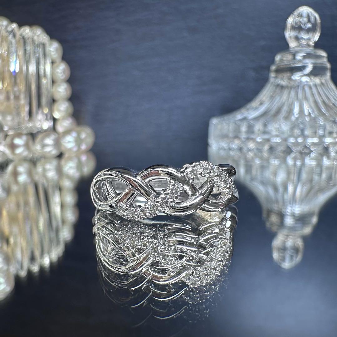 【TASAKI 田崎】K18 ホワイトゴールド ダイヤ0.11ctリング