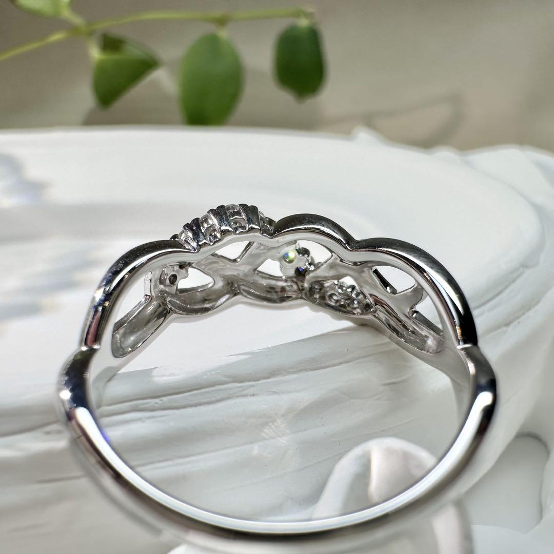 【TASAKI 田崎】K18 ホワイトゴールド ダイヤ0.11ctリング