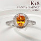 【K18】スペサルティンガーネット 1.08ct リング