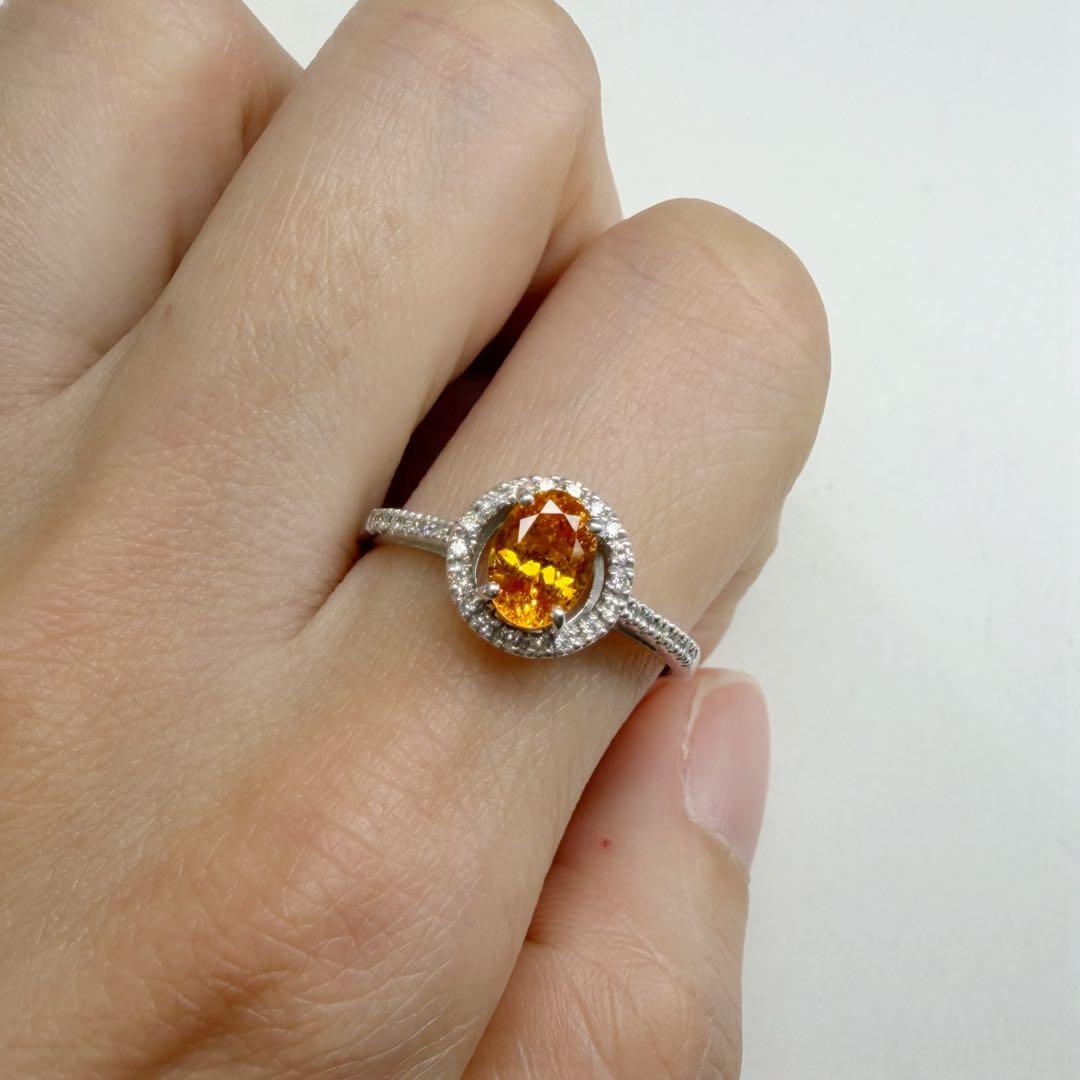 【K18】スペサルティンガーネット 1.08ct リング