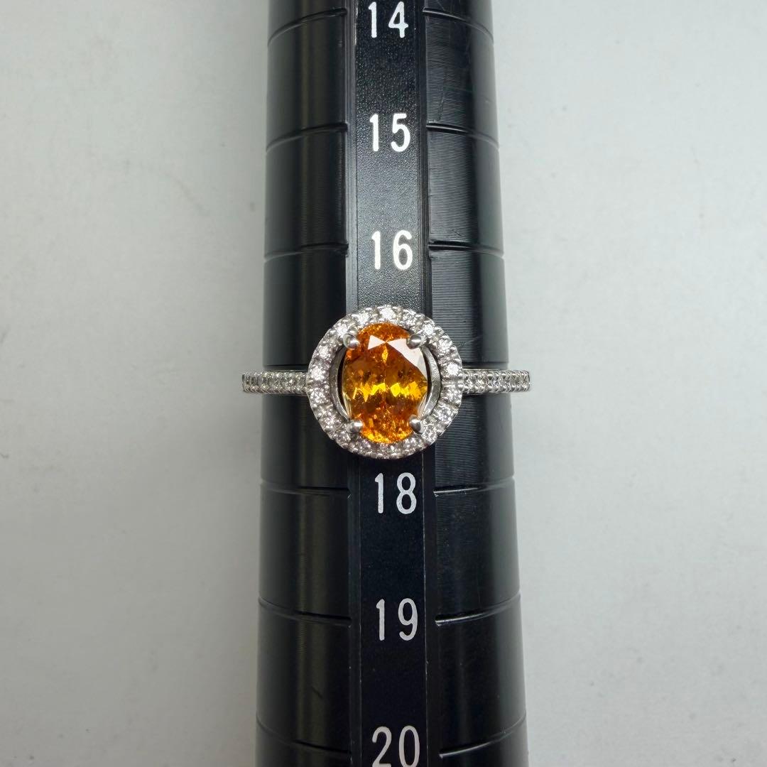 【K18】スペサルティンガーネット 1.08ct リング