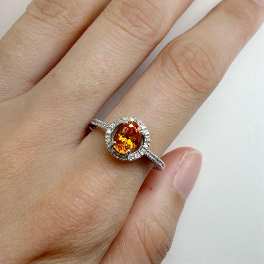 【K18】スペサルティンガーネット 1.08ct リング