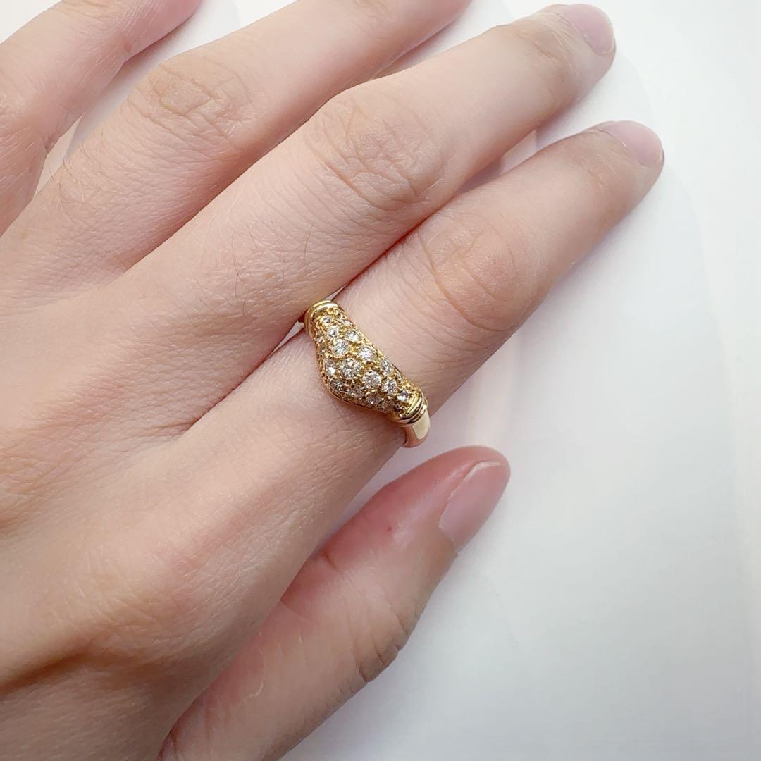 【K18】ダイヤモンド 0.31ct リング