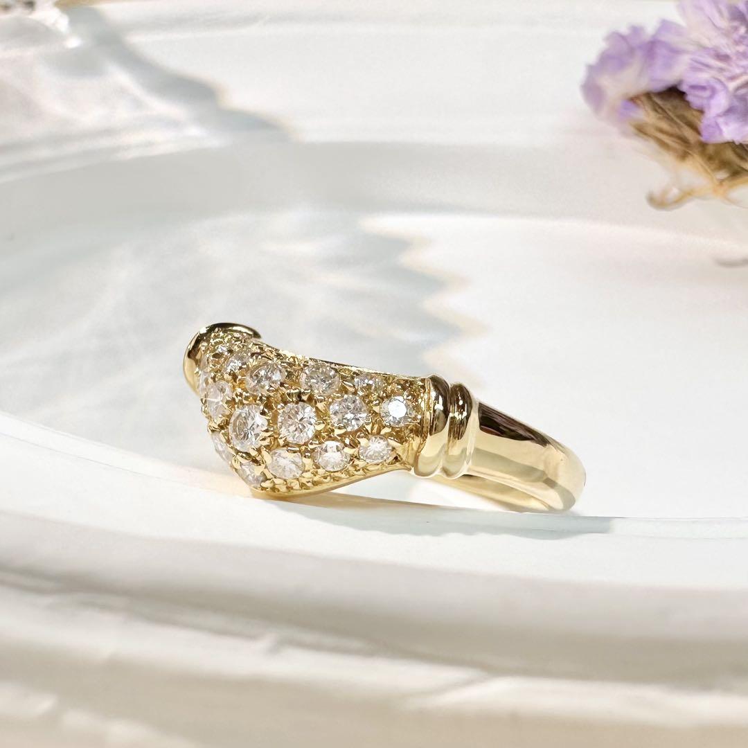 【K18】ダイヤモンド 0.31ct リング