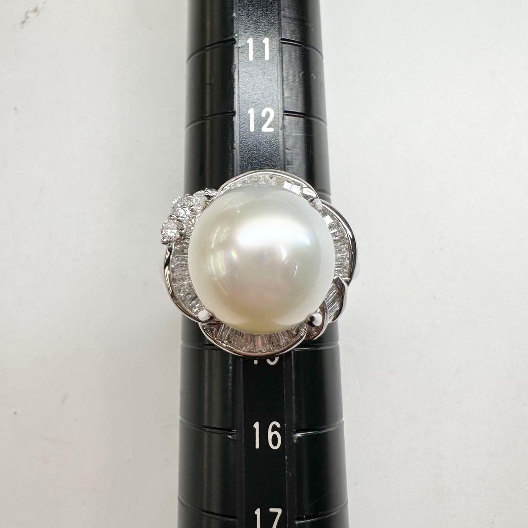 【美品】PT900 大渓地パール 12.8mm リング