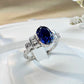 【美品】サファイア リング オーバルカット ダイヤモンド 高級ジュエリー