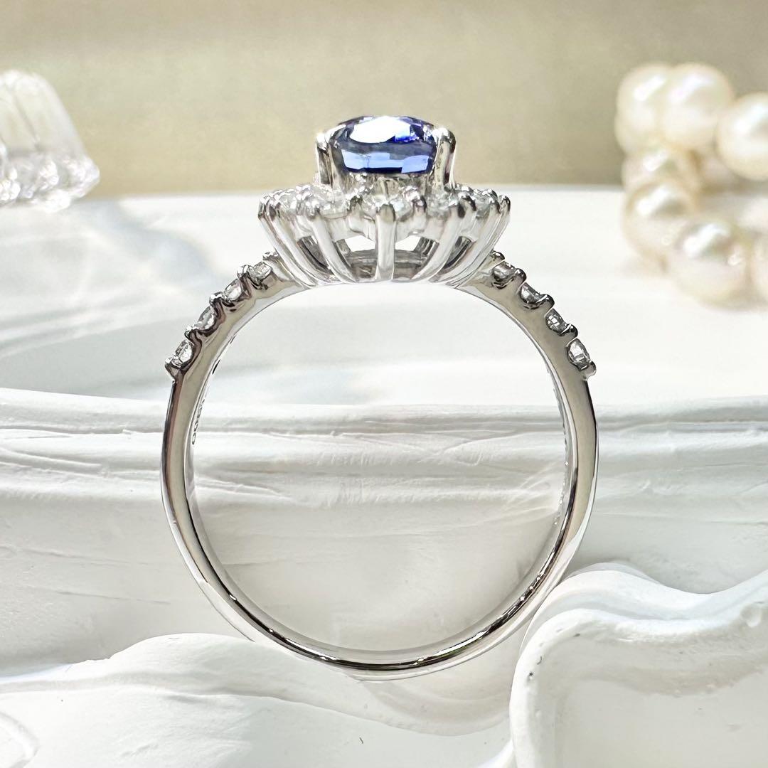 【美品】PT900 スリランカ産ロイヤルブルーサファイア2.20ct リング