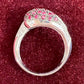 K18 ルビー ダイヤモンド パヴェ クロス リング 0.7ct
