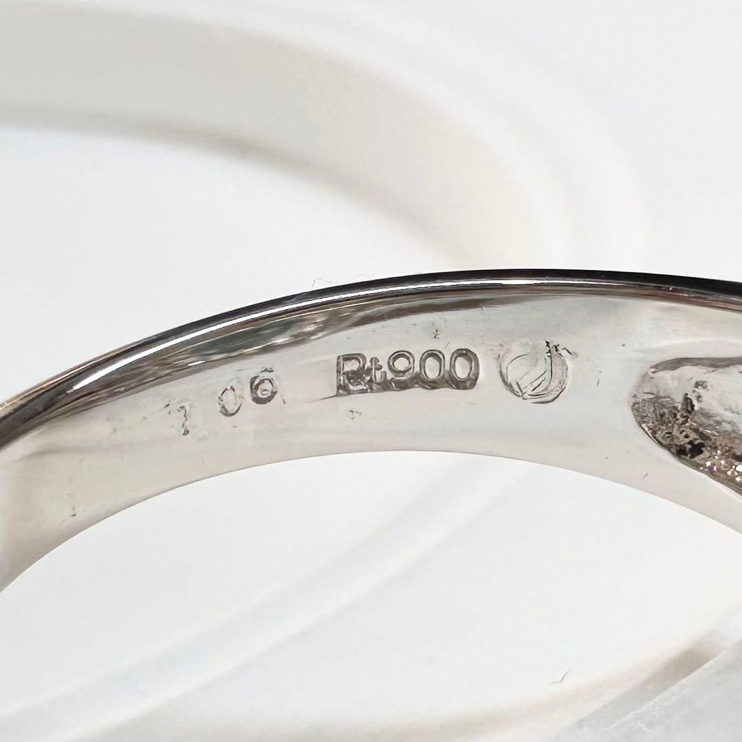 【美品】PT900 アクアマリン 1.06ct リング ダイヤ