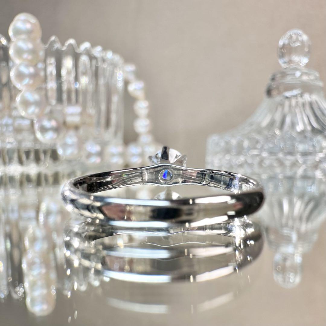 【K18WG】ダイヤモンド 0.62ct 一粒ソリテールリング