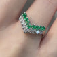 【美品】PT900 エメラルド 0.28ct リング