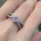 【K18】ピンクサファイア 0.19ct ダイヤモンド リング