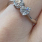 【美品】PT900 ダイヤモンド0.57ct リング ハート形