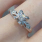 【美品】K14WG ダイヤモンド 0.05ct リング