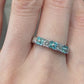 【美品】PT900 パライバトルマリン0.34ct フラワー リング