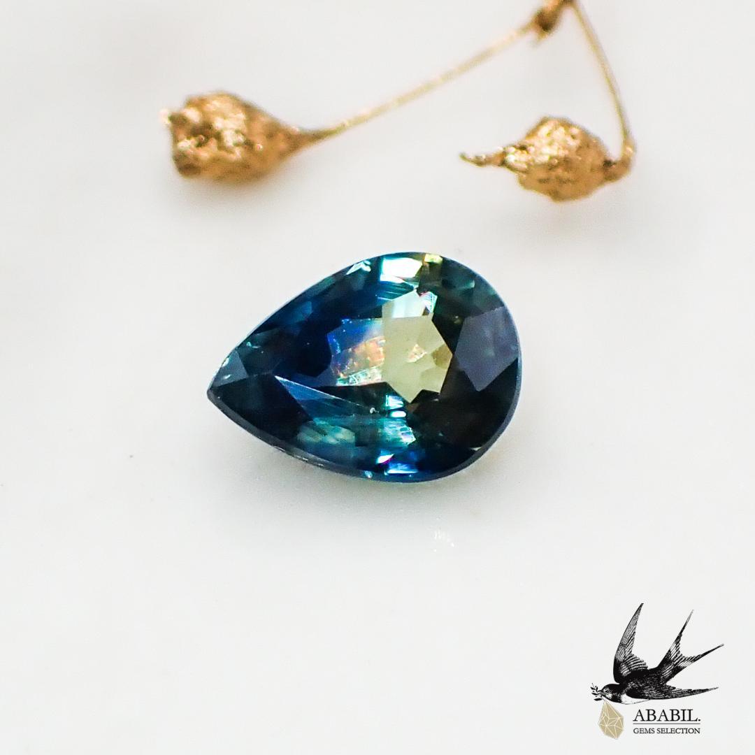 Natural bicolor sapphire 0.429ct [Africa] ★Blue yellow 