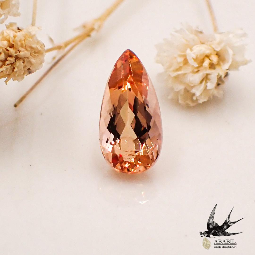 Natural unheated Imperial Topaz 0.735ct [Brazil] ★OH type bicolor★ 